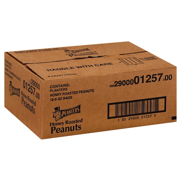 Planters Cacahuates Tostados con Miel 6 oz. Bolsa, Paquete de 12 - 10029000012575