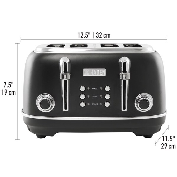 Haden TOSTR STAINLESS STEEL BLACK 1500W 4SLOT - 75096