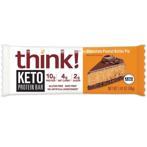 ThinkThin Keto Proteína Chocolate Mantequilla de Cacahuate, Pastel, PK120 - 1098380