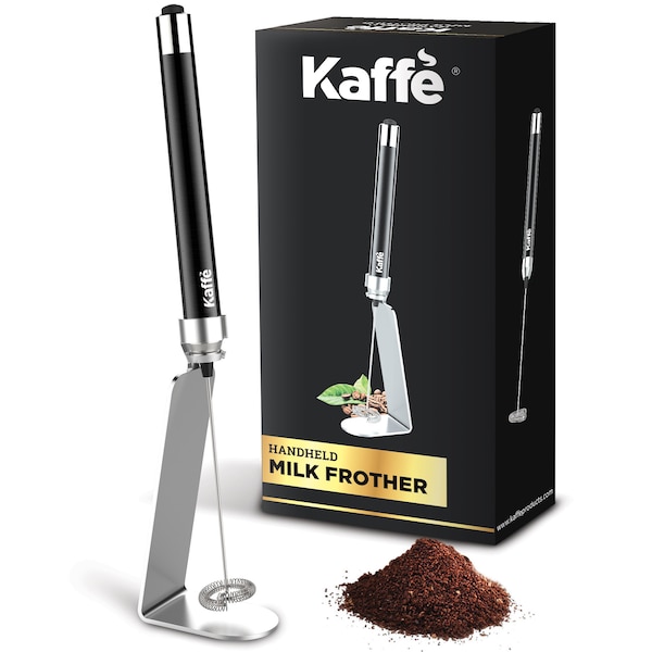 Kaffe Handheld Milk Frother with Stand Multipurpose Kitchen Milk Frother Tool - Black - KF6010