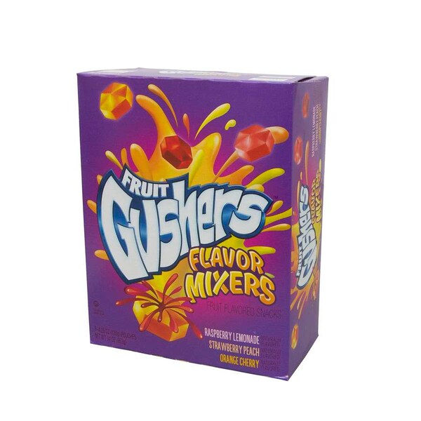 Betty Crocker Fruit Gushers Gluten Free Fruit Snacks Flavor Mixers 4.25 oz., Paquete de 48 - 16000-49362