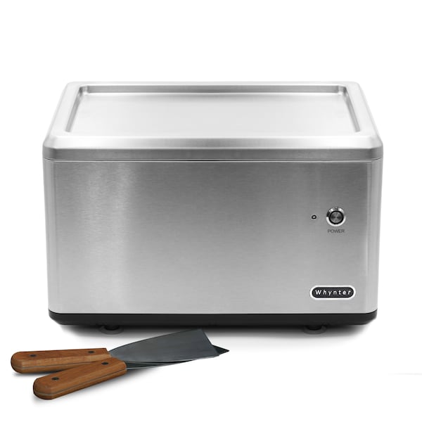 Whynter Portable Instant Ice Cream Maker Frozen Pan Roller in Stainless Steel - ICR-300SS