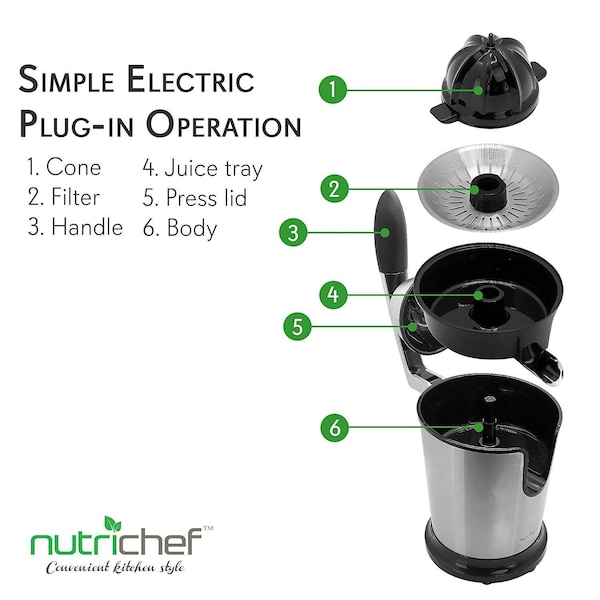Nutrichef Juicer Stainless Steel - PKJCR305