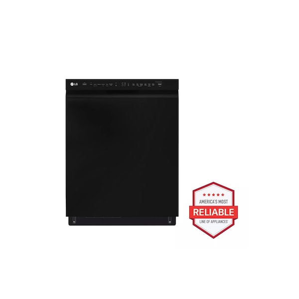 Almo Front Control QuadWash 3rd Rack Dishwasher with Dynamic Dry and LoDecibel Operation, Black - LDFN4542B