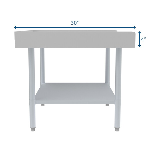 Koolmore 16 Gauge Stainless Steel Commercial Equipment Stand - 360 x 24 Heavy Duty Griddle Stand w/Undershelf - EQT-163036