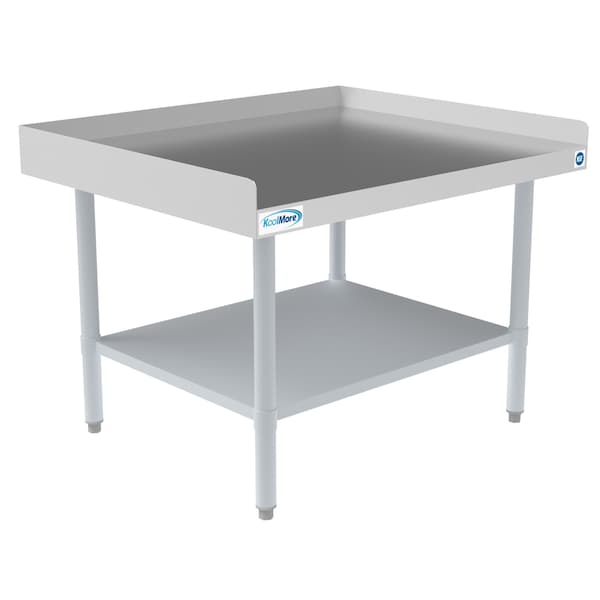 Koolmore 16 Gauge Stainless Steel Commercial Equipment Stand - 360 x 24 Heavy Duty Griddle Stand w/Undershelf - EQT-163036