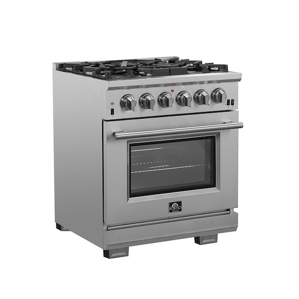Forno Capriasca Titanium Professional 30In. Freestanding Gas Range - FFSGS6260-30