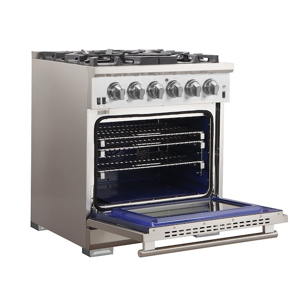 Forno Capriasca Titanium Professional 30In. Freestanding Gas Range - FFSGS6260-30