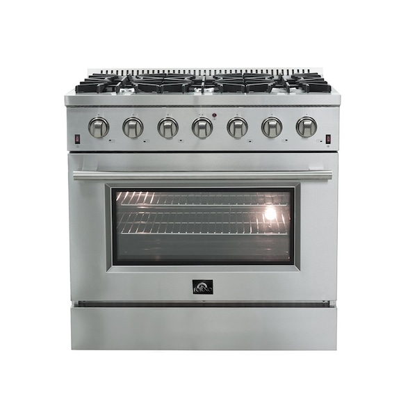 Forno Galiano Gold Professional 36In. Freestanding Gas Range - FFSGS6244-36