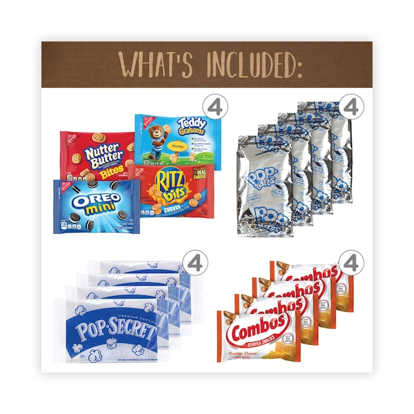 Pros de Snack Box Quarantine Snack Box, 42 botanas variadas, caja de 5 lb - 700-00085