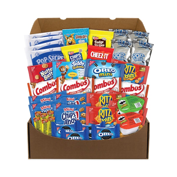 Pros de Snack Box Quarantine Snack Box, 42 botanas variadas, caja de 5 lb - 700-00085