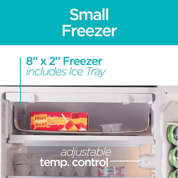 Black & Decker Compact Refrigerator Energy Star Single Door Mini Fridge with Freezer, 4.3 Cubic Ft., Black - BCRK43B