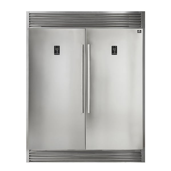 Forno Rizzuto Refrigerator & Freezer 60In. Wide w/Decorative Grill - FFFFD1933-60S