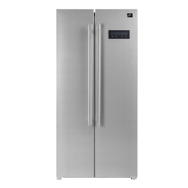 Forno Salerno 33In. Side-by-Side Stainless Steel Refrigerator - FFRBI1805-33SB