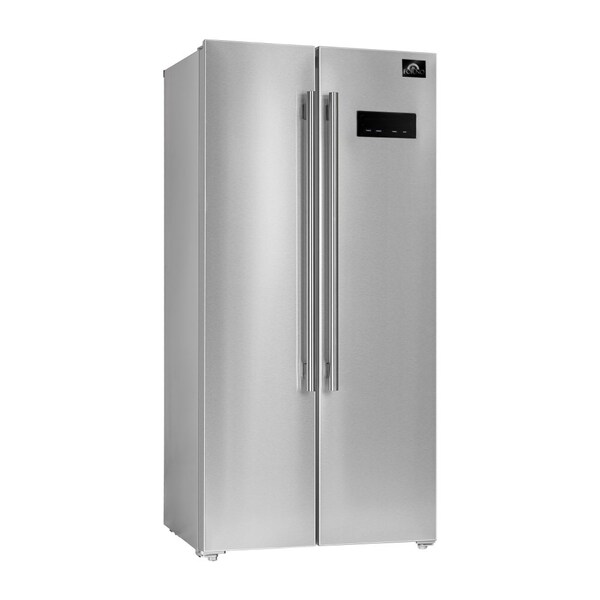 Forno Salerno 33In. Side-by-Side Stainless Steel Refrigerator - FFRBI1805-33SB