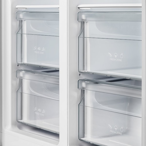 Forno Salerno 33In. Side-by-Side Stainless Steel Refrigerator - FFRBI1805-33SB