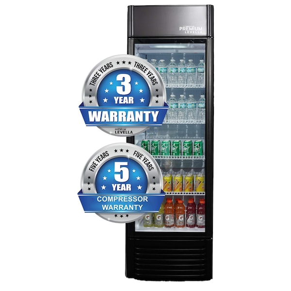Premium Levella Premium Levella 16 cu. ft. Commercial Display Refrigerator Two Glass Door Merchandiser in Silver - PRN165DX