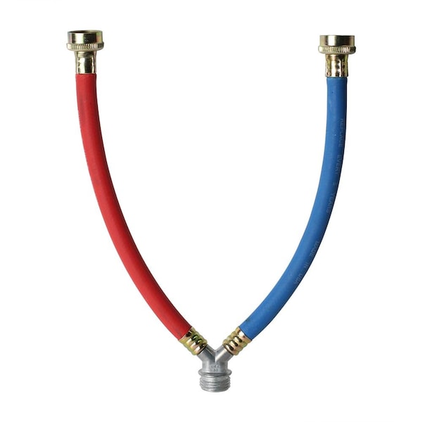 Thrifco Plumbing Rubber Washing Machine Hose, 1Ft, Y Mixer Hose with 3/4 Inch - 4400747