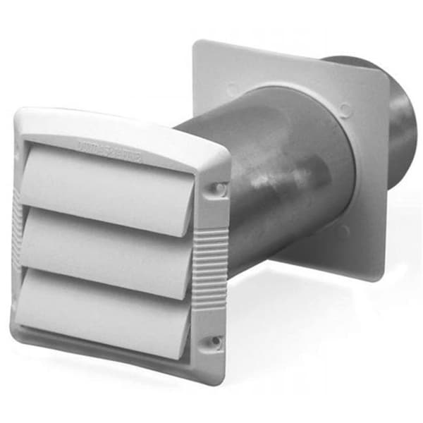 Light House Beauty 4in. White Louvered Style Vent Hood - LI81830