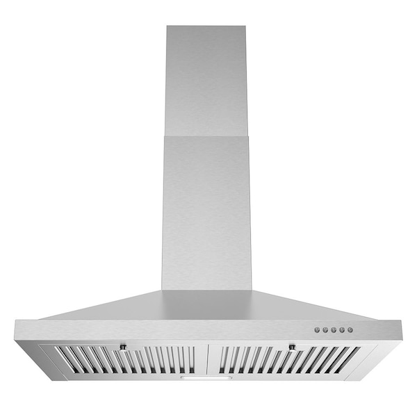 Streamline 30 in. Fermi Ducted Wall Mount 220 CFM Range Hood in Brushed Stainless Steel - T-4807-1-DT