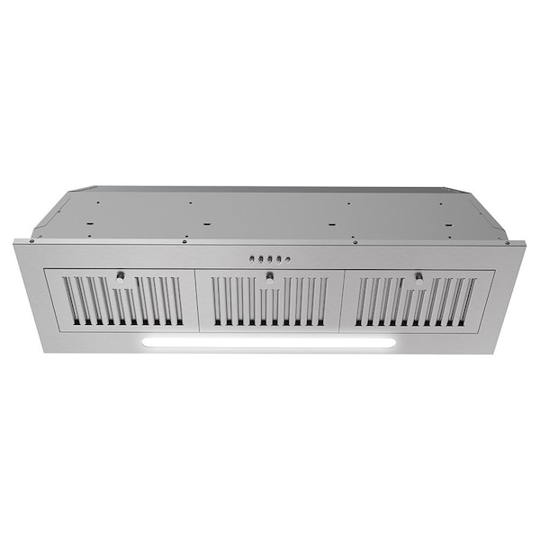 Streamline 36 in. Seriate Ducted Insert 350 CFM Range Hood in Brushed Stainless Steel - T-11359-1-DT