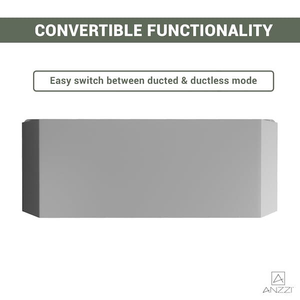 Anzzi 30-Inch Insert Range Hood Ducted/Ductless Convertible Kitchen Vent Above Stove - RH-AZ1076PSS