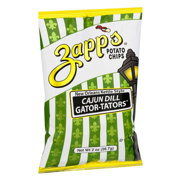 Papas fritas Zapp's Zapp's Cajun Dill Gatortator Chips de 5 oz., paquete de 25 - 6024