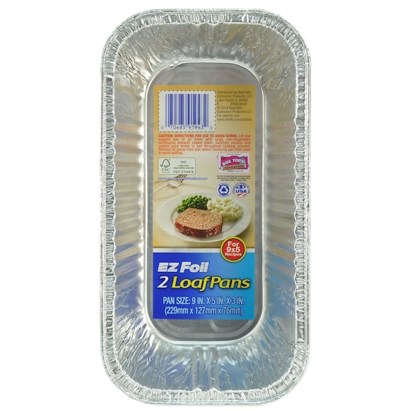 Ez Foil 5 in. W X 9 in. L Loaf Pan Silver - Z91943