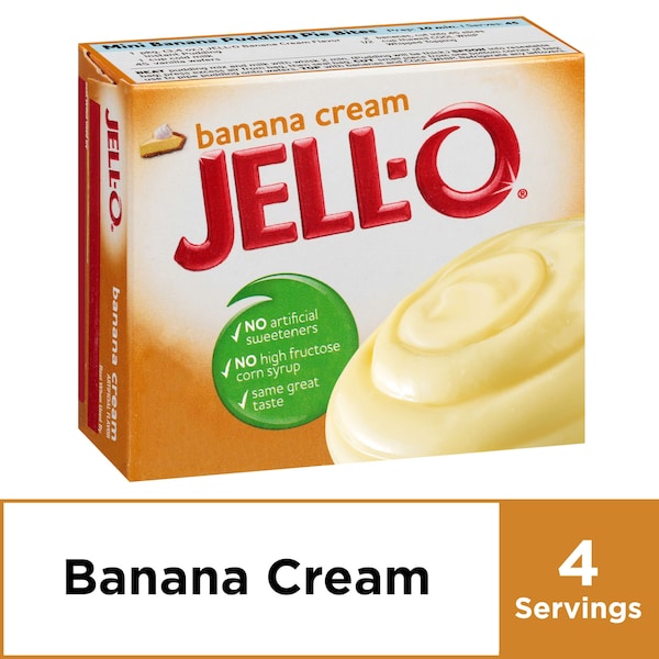 Gelatina Jell-O Instantánea Sabor Plátano 3.4 oz, Paquete de 24 - 10043000204426