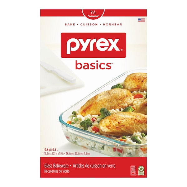 Pyrex 10 in. W X 15 in. L Baking Dish Clear - 6001040