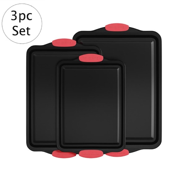 Classic Cuisine Classic Cuisine 82-KIT1090 3 Piece Nonstick Cookie Baking Pans Sheet Set - 82-KIT1090