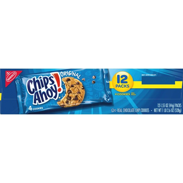 ¡Chips Ahoy! Galletas Chips Ahoy para un solo consumo de 1.55 oz, paquete de 48 - 05222