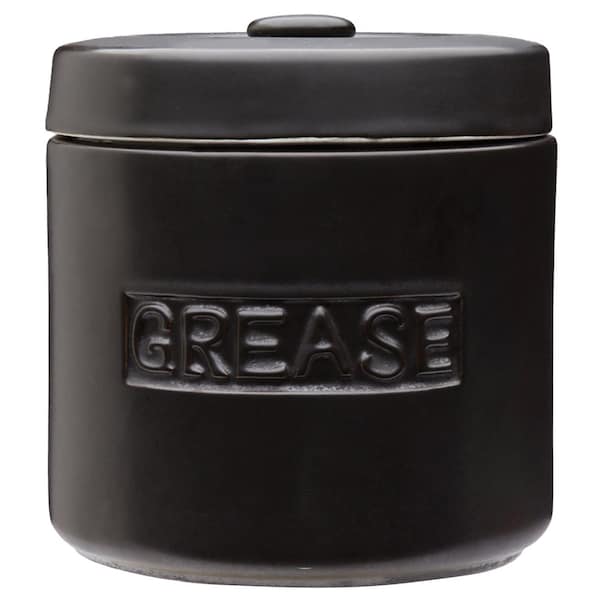Fox Run 5 in. W X 5 in. L Black Ceramic Grease Container 32 oz - 48764