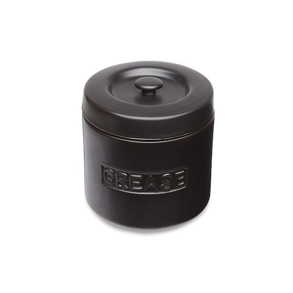 Fox Run 5 in. W X 5 in. L Black Ceramic Grease Container 32 oz - 48764