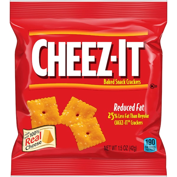 Galleta original Cheez-It Cheez-It con Reducción de Grasa 1.5 oz., Paquete de 60 unidades - 2410012226