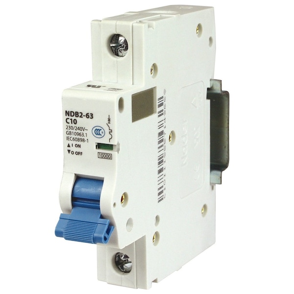 Automation Systems Interconnect 1A, 1 Pole, 240V AC/60V DC, Trip Curve: C, DIN Rail Mount-Miniature Circuit Breaker, 18mm, UL1077 - NDB2-63C1-1