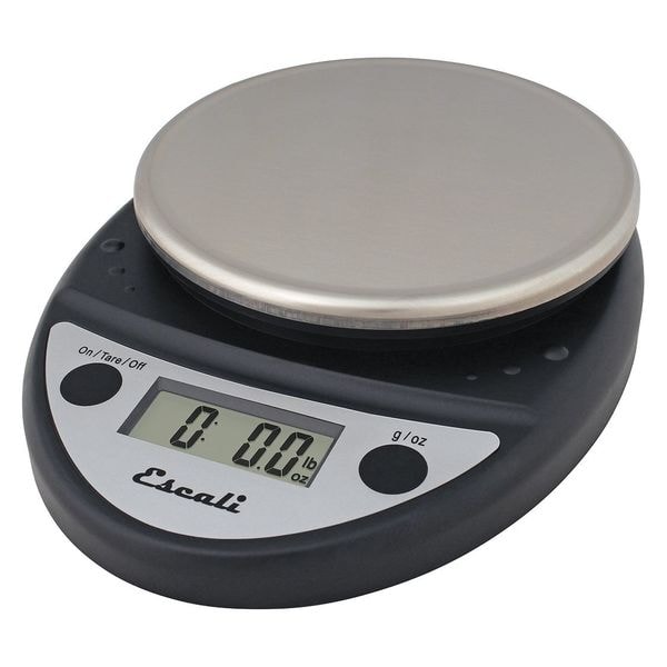 Escali Scale, Digital, Round, 11 lb./5kg, Black - SCDGP11BK