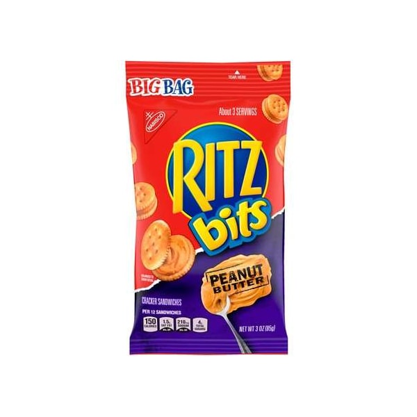 Ritz Ritz Peanut Butter Ritz Bits Snack 3 oz. Bag, PK12 - 00678

Ritz Ritz Mantequilla de cacahuate Ritz Bits Botana 3 oz. bolsa, paquete de 12 - 00678