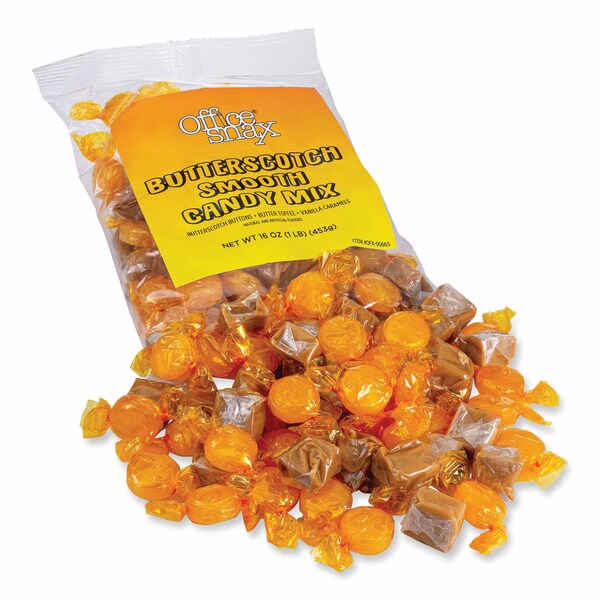 Office Snax. Variedad de dulces, Mezcla de dulces suaves de caramelo de mantequilla, Bolsa de 1 lb - 00665