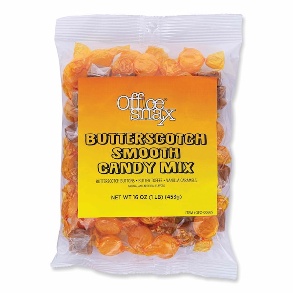 Office Snax. Variedad de dulces, Mezcla de dulces suaves de caramelo de mantequilla, Bolsa de 1 lb - 00665