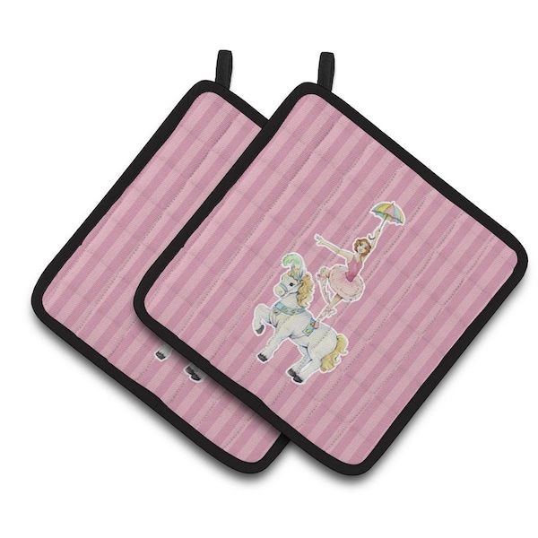 Carolines Treasures Circus Performer Pair of Pot Holders - BB6860PTHD