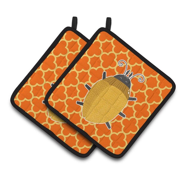 Carolines Treasures Beetle Pair of Pot Holders - BB6772PTHD