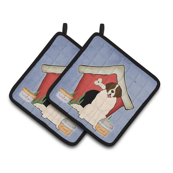 Carolines Treasures Dog House Collection Moscow Watchdog Pair of Pot Holders - BB2781PTHD