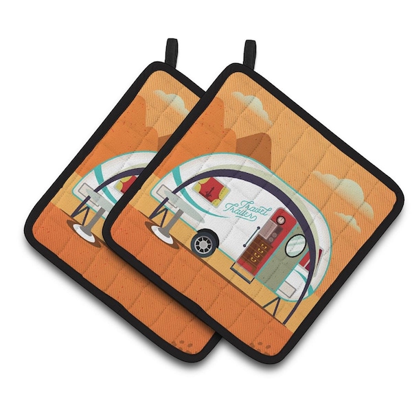 Carolines Treasures Greatest Adventure New Camper Pair of Pot Holders - BB5480PTHD