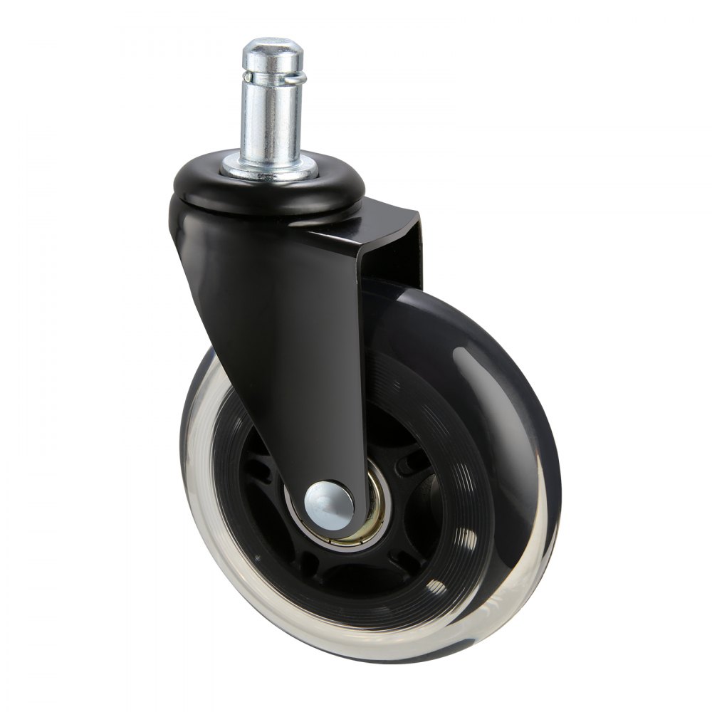VEVOR Office Chair Wheels, Set of 5, 3 inch Caster Wheels Replacement for Hardwood Floors and Carpet, Heavy Duty Computer Gaming Desk Casters with 130 lbs Load Capacity, Universal Fit for Most Chairs - BGLGJAZ3INCH1FZCLV0