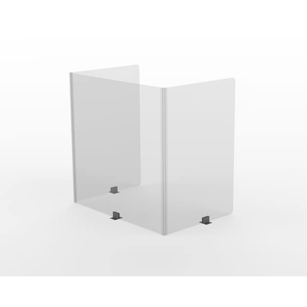 Provider Desk Top Barrier, 24"H x 24"W (front), 24"H x 12"W (sides) - DSK-2412