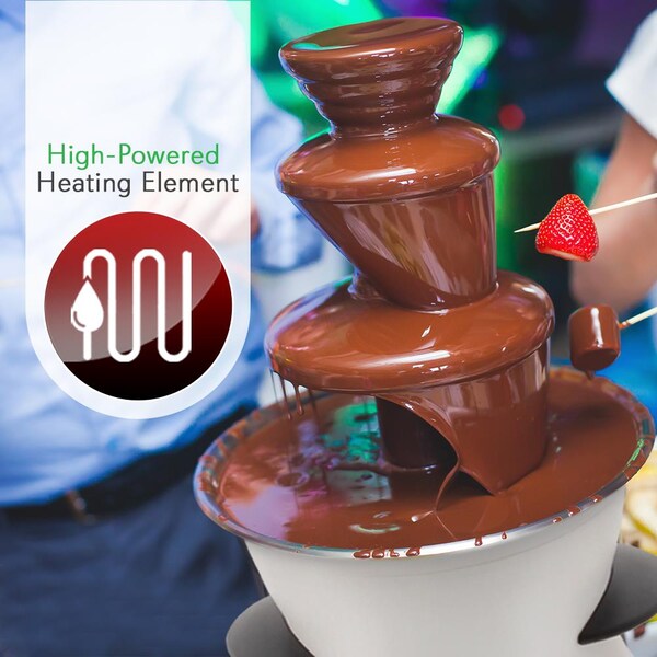Nutrichef Three Tier Electric Chocolate Fondue Fou - PKFNMK16