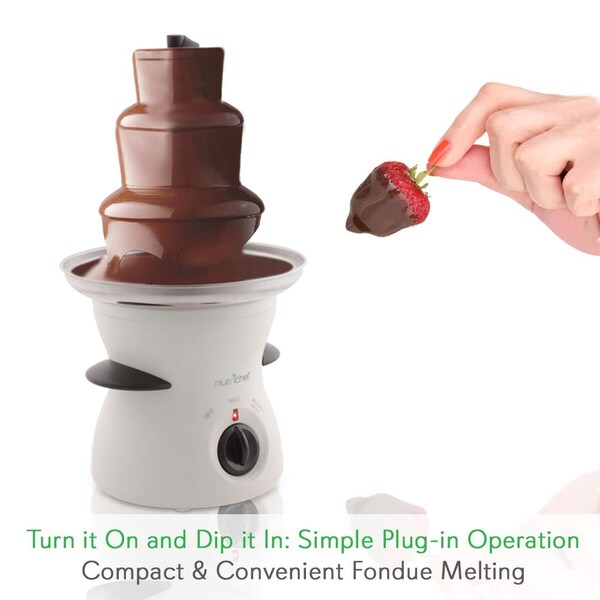 Nutrichef Three Tier Electric Chocolate Fondue Fou - PKFNMK16