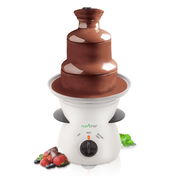 Nutrichef Three Tier Electric Chocolate Fondue Fou - PKFNMK16