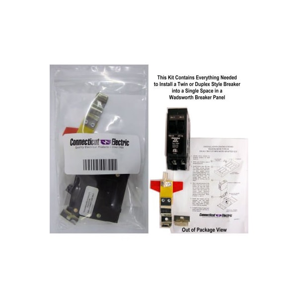 Connecticut Electric Circuit Breaker, UBIA Type B Series, 15/15A, 2x1 Pole, 240V AC - VPKWB1515